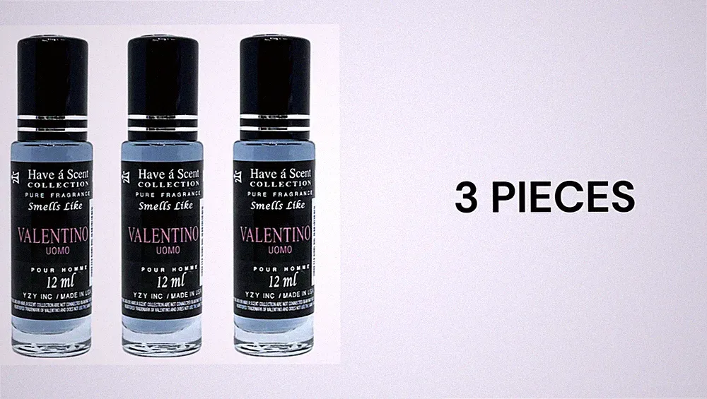 Valentino Uomo for Men Roll On Oil 12 ML 3pc Limited Time Only